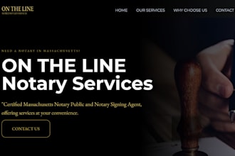 build your notary website landing page and notary logo for your notary service