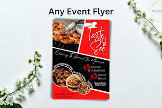 design unique event or business flyer or birthday invitation