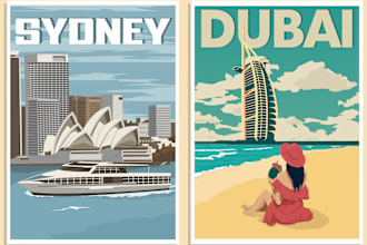 create a vintage retro style poster design