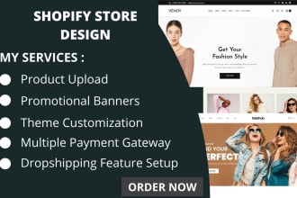 fix, customize, design, and develop shopify store, speed SEO optimization
