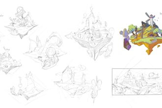 do environmental concept design for videogames, etc