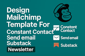 design mailchimp template for constant contact send email substack newsletter
