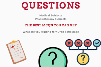 create medical and physiotherapy mcqs, quizzes, and exam question banks