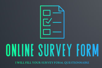 fill online survey by sending it to vetted individual