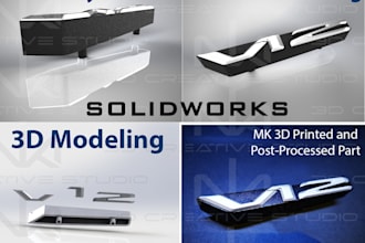 do 3d cad product modeling, 3d printing design, rendering, assembly, solidworks