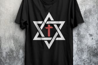 custom typography christian t shirt design