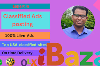 do 50 classified ads posting manually in USA top sites