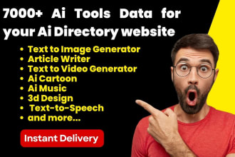 provide 7000 ai tools data for your ai directory website