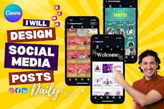 edit any canva post design template for social media daily