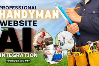 build beatify handyman, hvac, construction and repair website with ai integrated