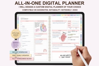 design etsy digital planner, etsy digital products,hyperlinked planner, etsy SEO