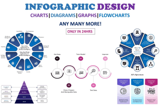 design infographic chart, diagram, graph, flowchart for kindle ebook or any book