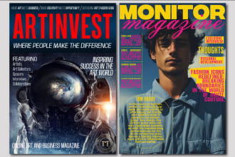 design magazine cover, layout and typography poster design