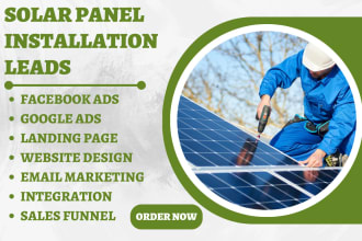 generate solar installation leads solar panel ads solar energy appointment leads
