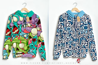 design textile patterns and sublimation hoodie and t shirt