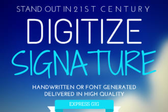 digitize handwritten signature to digital vector