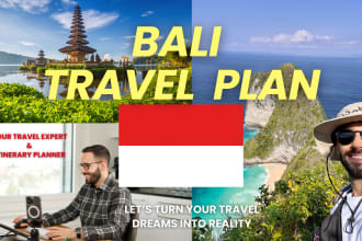 create a customized travel plan for bali
