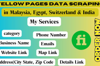 do yellow pages scraping for egypt, switzerland, india