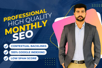 do complete monthly SEO service with high quality white hat backlinks