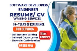 write ats it support resume, system administrator CV, data science resume writer