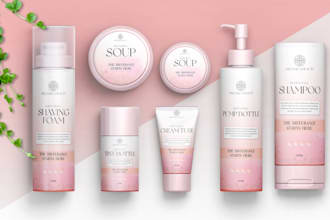design modern cosmetic label and packaging  or product label