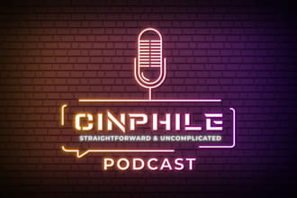 design a neon podcast cover art and podcast logo