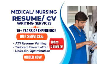 write ats medical resume, registered nurse practitioner, healthcare cv writer