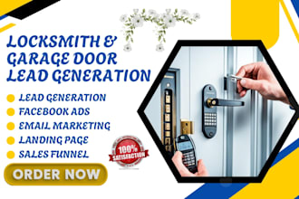 generate locksmith leads garage door leads locksmith home security landing page