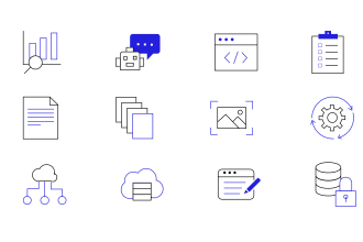 design simple and modern svg custom icons set