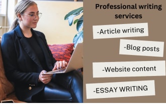 be your impeccable article writer , blog posts and website content writer
