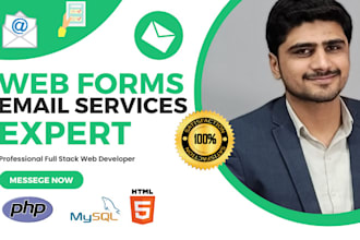develop or fix HTML, CSS, and PHP web forms with email services