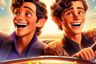 crearé una imagen realista al estilo disney