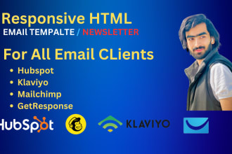 design html email template for mailchimp and hubspot
