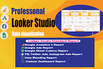 create professional looker studio or google data studio dashboard