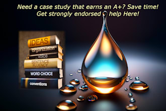 research and write marketing, management, or business case studies