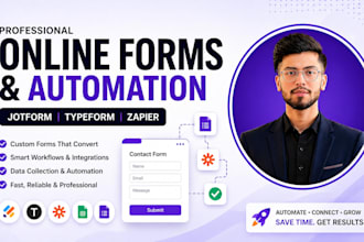 create advanced jotform or typeform with logic automation and integration