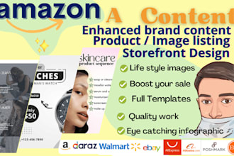 design amazon storefront, ebc a plus content infographic product listing images