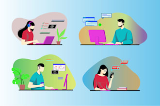 design 2d flat and vector illustration for you