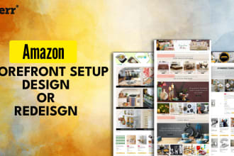 create an eye catching amazon storefront with custom banners and mini posters