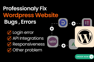 fix wordpress bug, fix woo commerce error, and fix wordpress error and issues