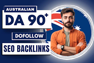 provide high authority da 90 australian dofollow white hat seo backlinks service
