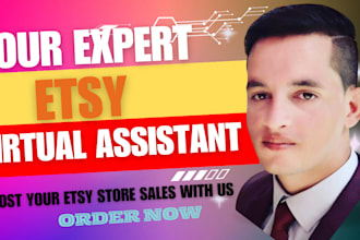 manage etsy full account as VA, etsy store manager, etsy SEO