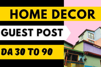 do home decor guest post on high da home improvement blog