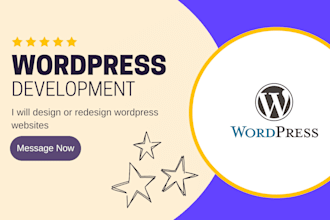 build responsive wordpress website design, elementor or website redesign