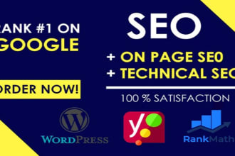 complete on page and technical  SEO increase website organic traffic