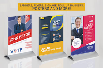 design professional flyers, banners