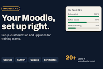 set up, customize or upgrade your moodle lms