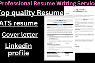 write resume for tech, medical, or any other field
