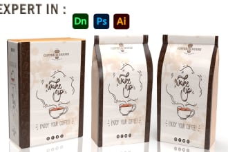 make 3d product mockup, label design and rendering of your product