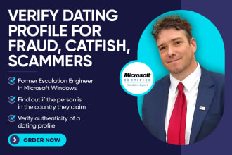 check, verify dating profile for fraud, catfish, scammers